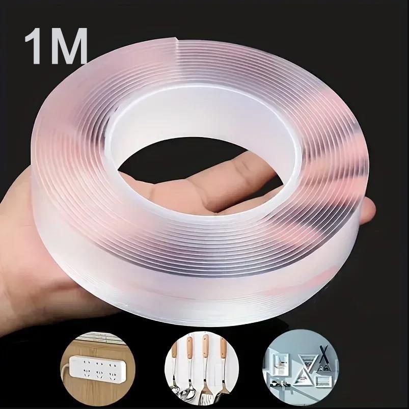 

1/3/5 м Nano Tape Двостороння клейка стрічка Безслідна водонепроникна стрічка для ванної кімнати Кухня 1M