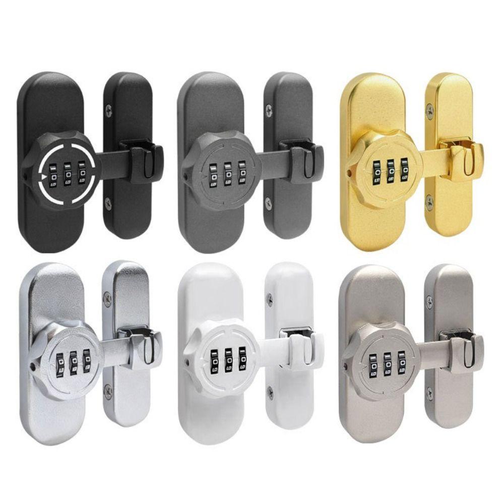 Zinc Alloy Password Lock 90/180 Degree Mechanical Password Combination Lock Luminous Sign High-Security Door Bolts