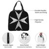 Maltese Cross Knights Hospitalier Malta Crusades Insulated Lunch Bag for Women Office Cooler Thermal Food Box Tote Lunch Boxes