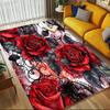 1pc Roses, Gothic Themed Rug for Home Decor, Non-slip Office Carpet, Chair Mat, Outdoor Mat, Christmas and Halloween Gifts-0731153