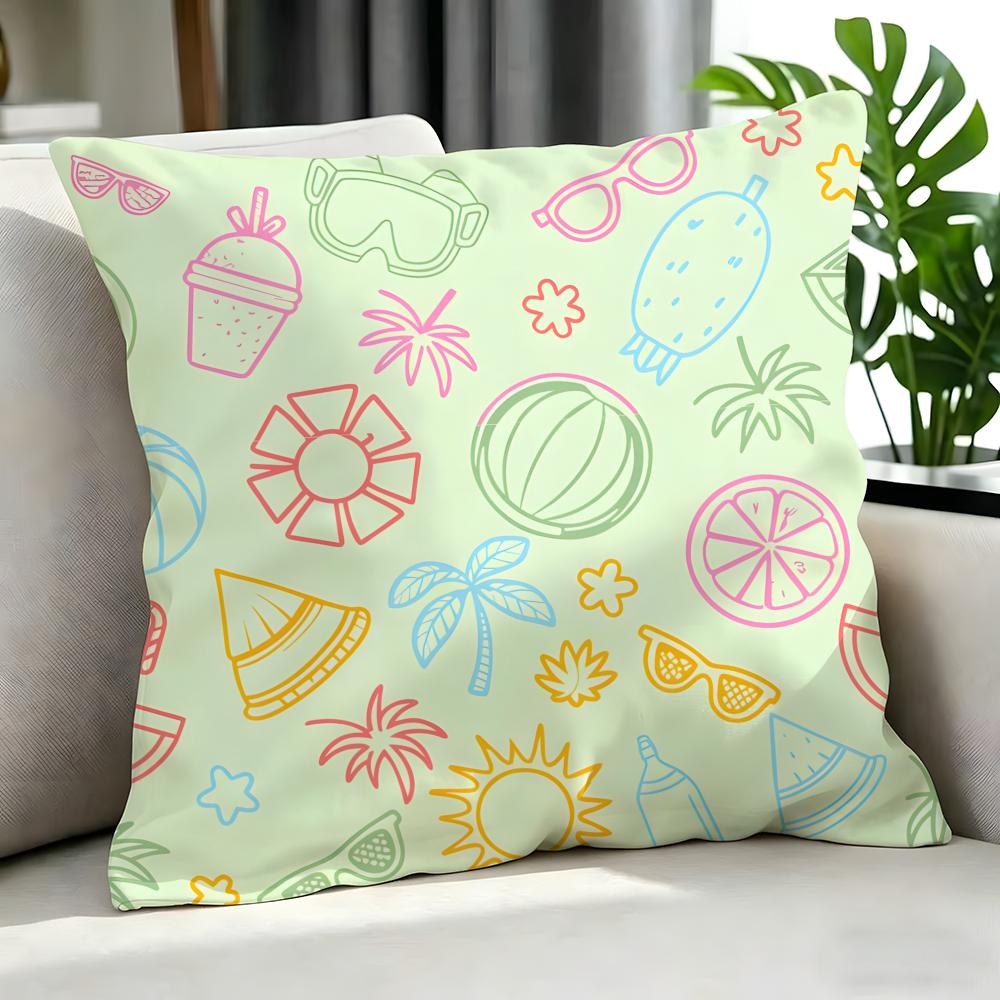 Art MMint green fresh backgrounded Cushion Cover Cushion Cover Set Pcs x x x Pillowcase Decorative Sofa Home Decor