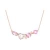 Gema 520 Candy Light Luxury Imitation Crystal Necklace Women Necklace Pink 5630876