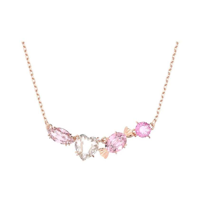

Swarovski Gema 520 Candy Light Luxury Imitation Crystal Necklace Women necklace Pink 5630876 Box (Random Color)