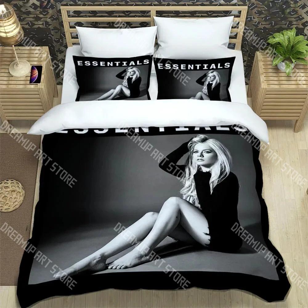 Fashion Music Singer Avril Lavigne Bedding Set Single Twin Full Queen King Size Bed Set Kids Bedroom Duvetcover Set