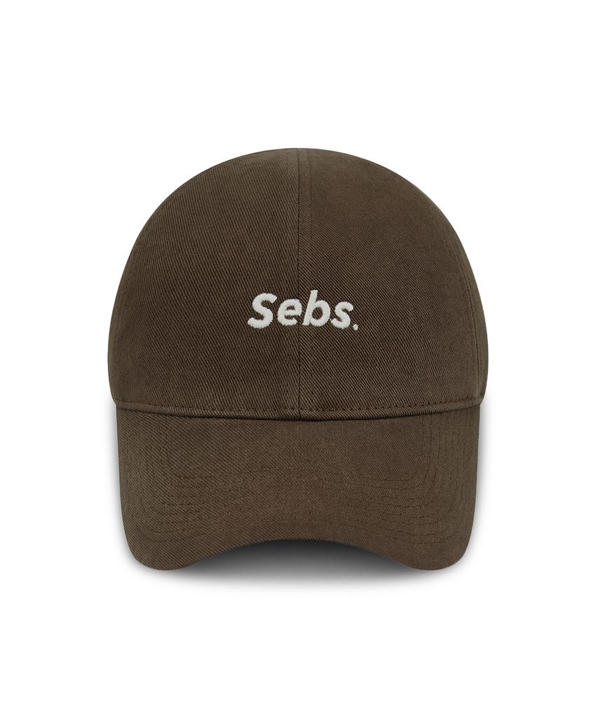 Sebseu Small Logo Twill Brown Ball Cap - Brown