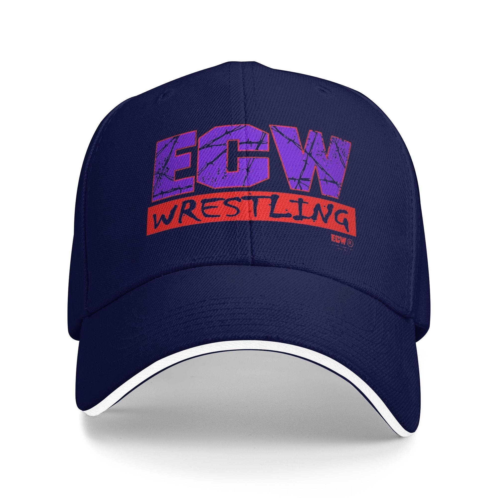 Ecw Hardcore Wrestling Baseballkappe Laufen Hippie Sonnenschutz Trucker-Mütze Herren Erwachsene Klassischer Druck Snapback-Kappe One Size blue