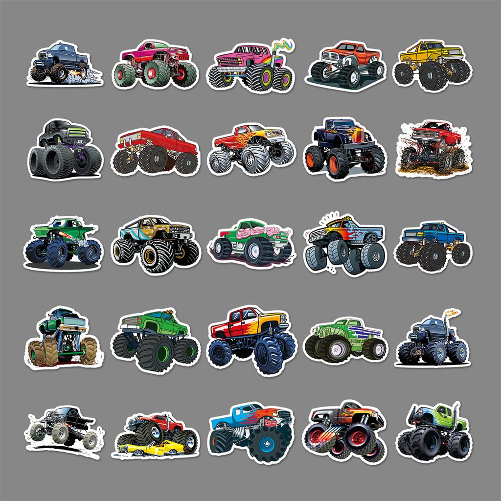50 Large Bike Graffiti Personalized Cool Children's Car DIY Water Cup Mobile Suitcase Stickers Waterproof
