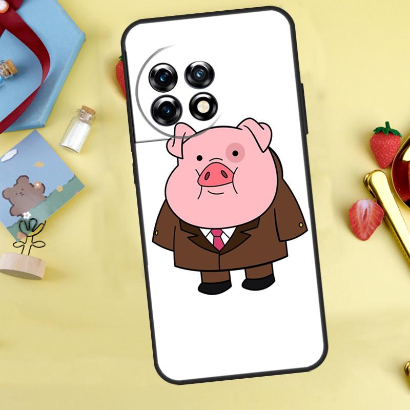 Cute PINK Kawai Pig Case For OnePlus 12R 10R 13R 13T 15 13 12 11 10 9 10T 8T Nord CE 5 2 3 4 Lite N20 N30 Cover