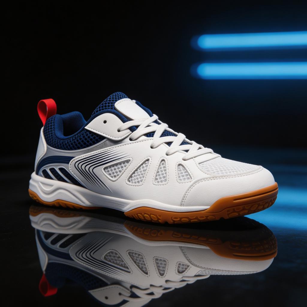 Unisex Badminton Table Tennis Court Shoes MD Rubber Sole Sizes 37-44 for Indoor Training Gym Practice Walking and Daily Sport Wear