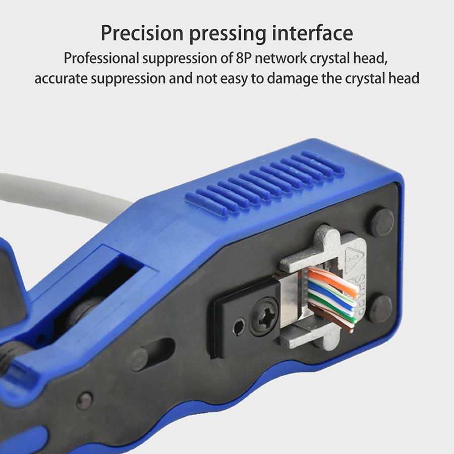 RJ45 Pass Through PRO HD Crimping Tool Crimper Cat 5 5e 6 7 Connector LAN