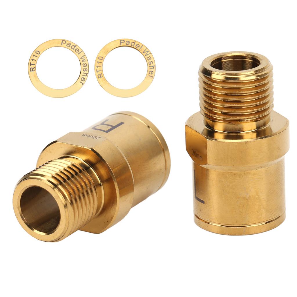 RISK Bike Pedal Extender Titanium Alloy Bicycle Pedal Extended Spindle for Mountain Bike 20mm Gold