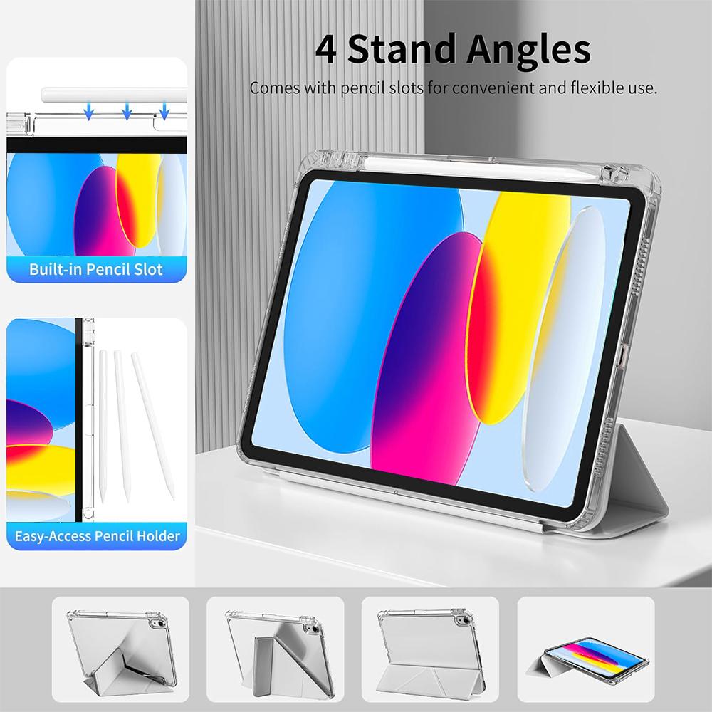 Etui do iPad 5 6 7 8 9 10 11 Air 4 5 6 7 Mini 6 7 Etui z Uchwytem na Ołówek, Wielokątna Składana Podstawka w Kształcie Y Co