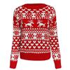 Women's Fashion Christmas Knitted Printed Long Sleeve Round Neck Sweater