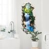 3D Waterfall Forest Wall Sticker Removable Peel and Stick Waterproof Vinyl Decal for Bedroom Living Room Bathroom Home Decor
