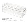 Outdoor Crisper with Lid Multi-Grid Transparent Food-Grade Container Dustproof Spill-Proof Lunch
