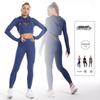 Women's Quick-Dry Hooded Yoga Set: Long Sleeve Top & Peach Butt Leggings