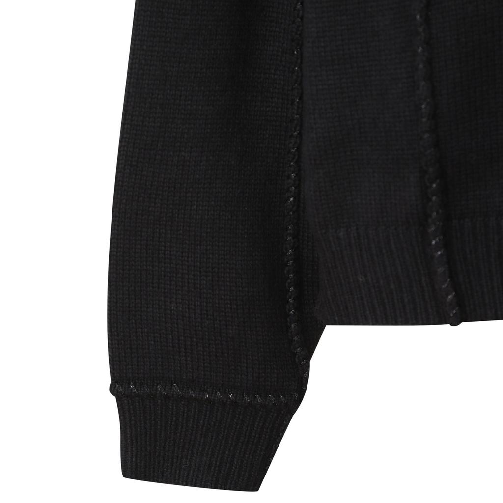 RECODE Raw Edged Detail Knit Top_R0Waw23107Bkx