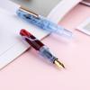 1PS MAJOHN Q2 Mini Acrylic Turning Resin Pen Thin Tip Male and Female Students with Handbook Portable Transparent Ink Pocket Pen