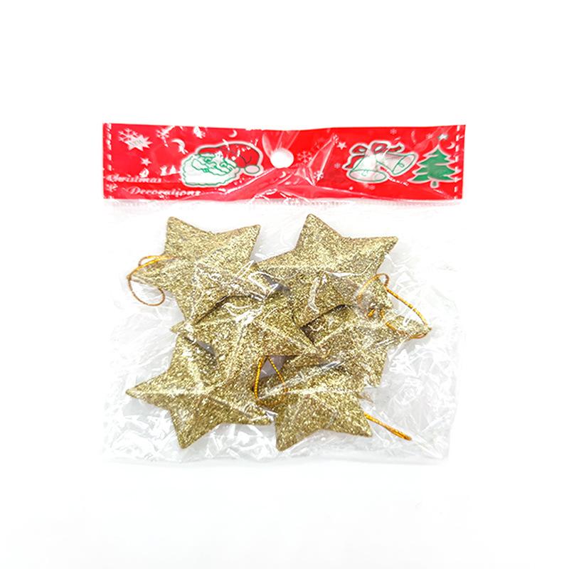 

6pcs Colorful Christmas Santa Claus Ornaments Xmas Tree Hanging Decoration Multi-color Mini Glitter Drop Hanging Decor Gifts