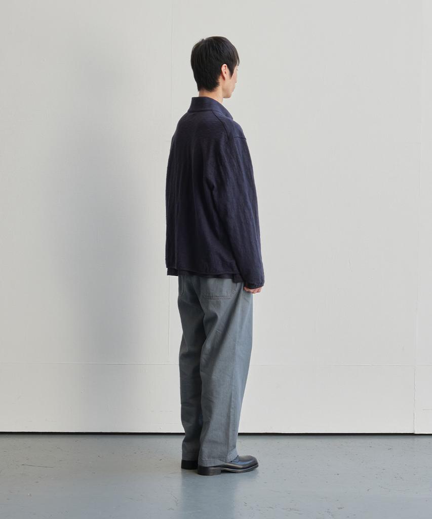 Horlisun Baxter Slub Zip Up Jacket Navy