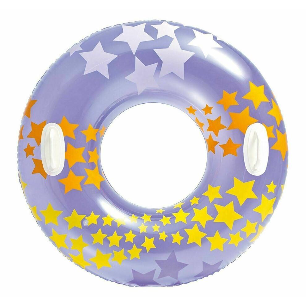 GEEZY 36" Intex Inflatable Tube Swim Ring with Handles Beach Pool Lilo Float Lounger