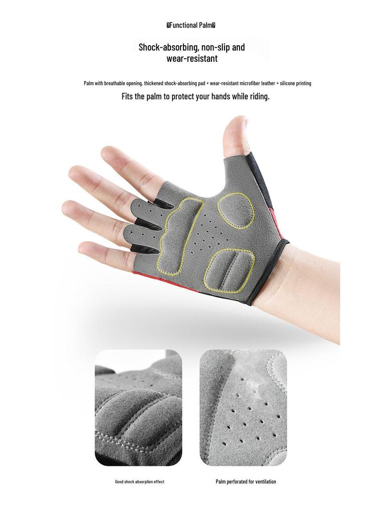 Men's & Women's Breathable Half Finger Cycling and Fitness Gloves