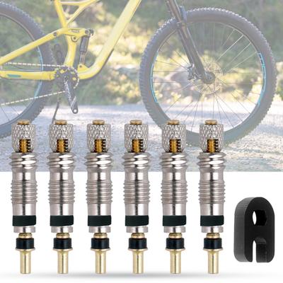 Valve Core No Leakage Bike Replacement Metal Tubeless Bike Valve Core for Road Bike