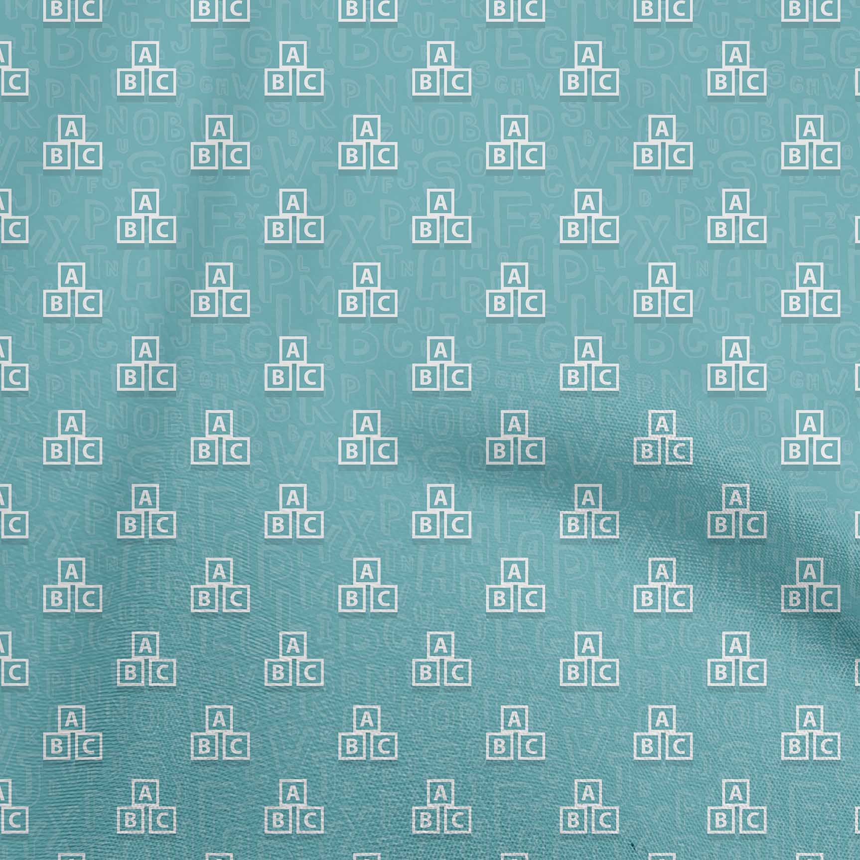 

OneOone Cotton Flex Grey Fabric Дитячий алфавітний швейний матеріал Тканина з принтом у дворі 40 дюймів 42 Inch Wide - Viscose Chiffon світло-синій колір