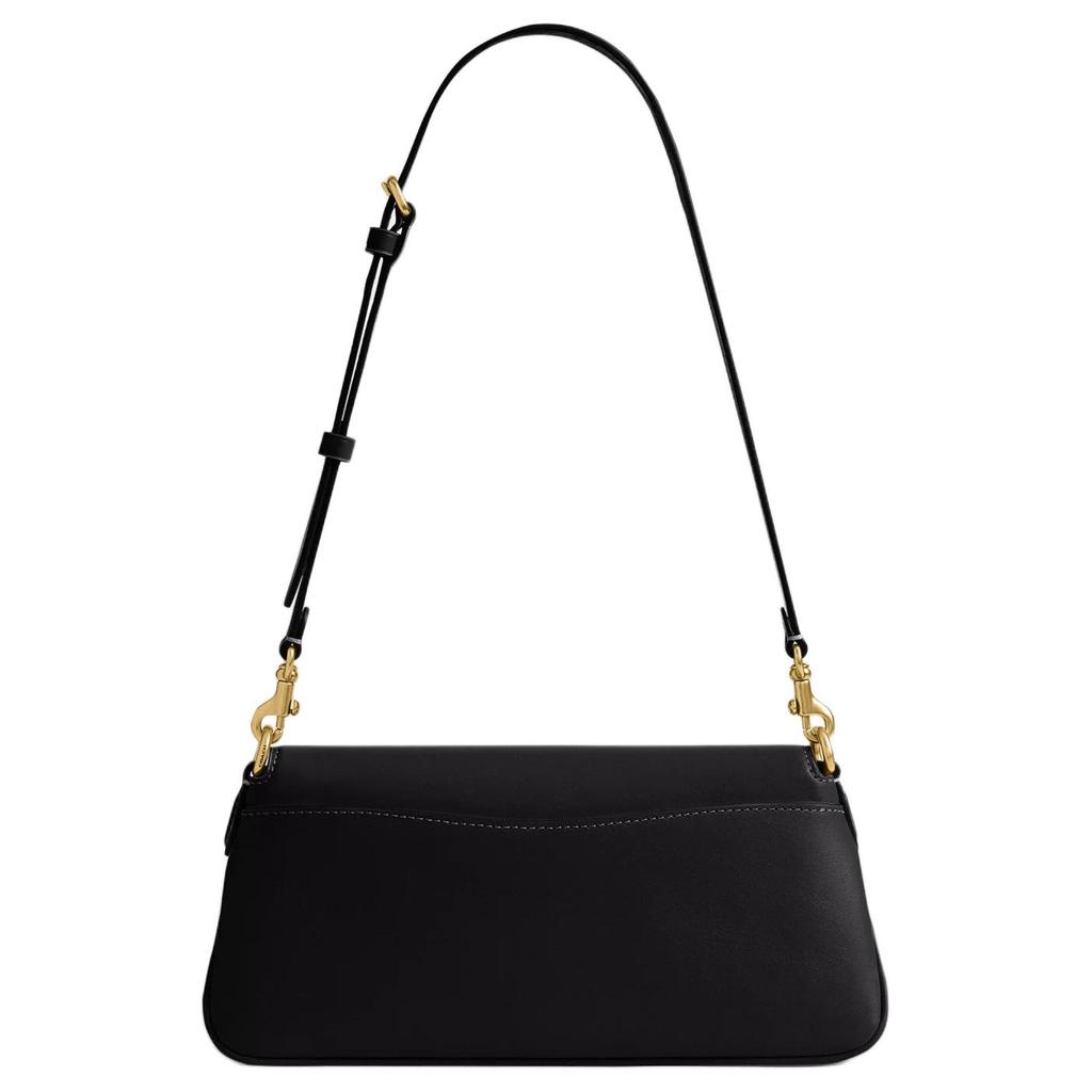 Coach Jet 25 Logo Leather Tote Crossbody Shoulder Bag Medium Women bags Black CAM16-B4BK