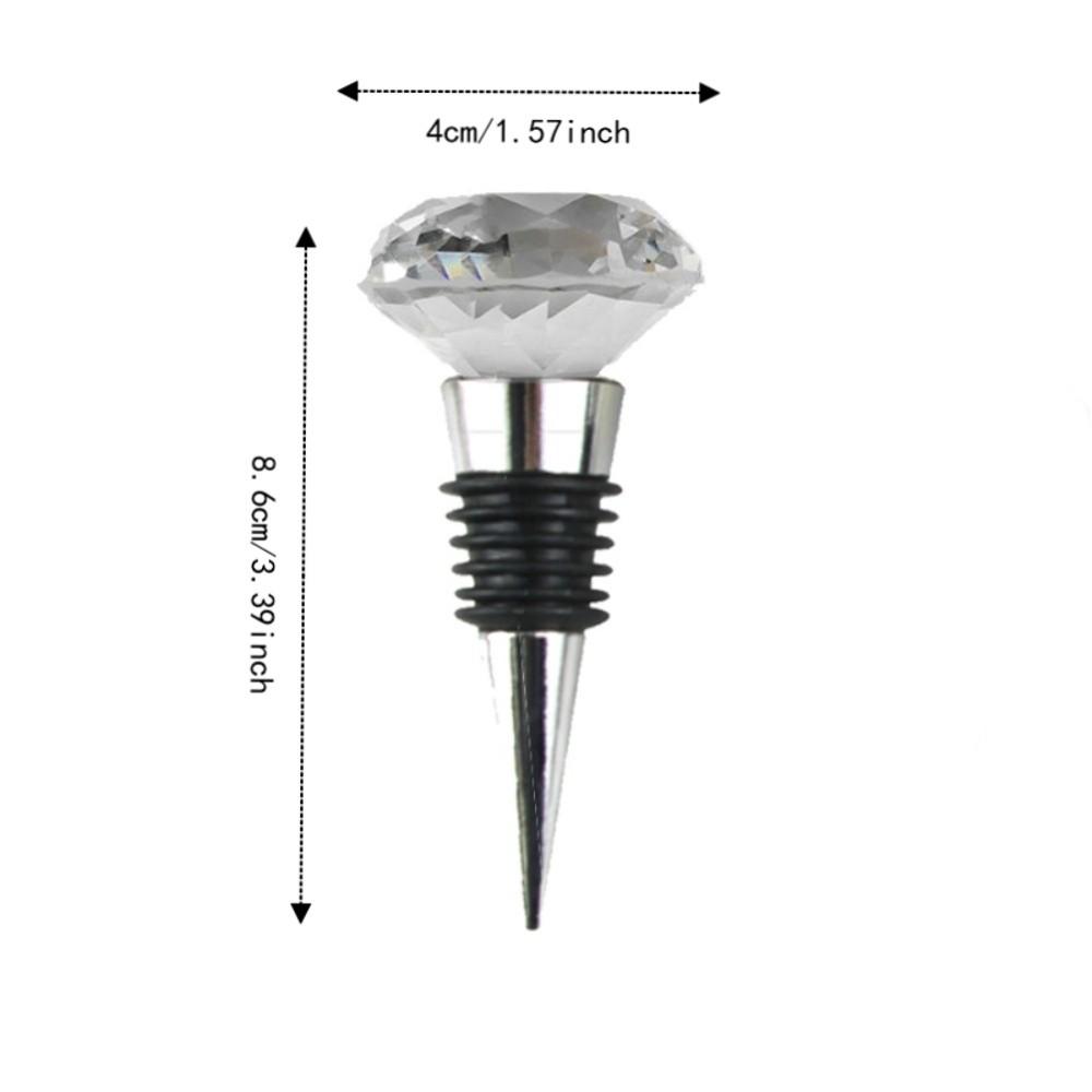 2PCS Reusable Crystal Wine Bottle Stopper Decorative Wine Bottle Cork Wine Bottle Sealer Party