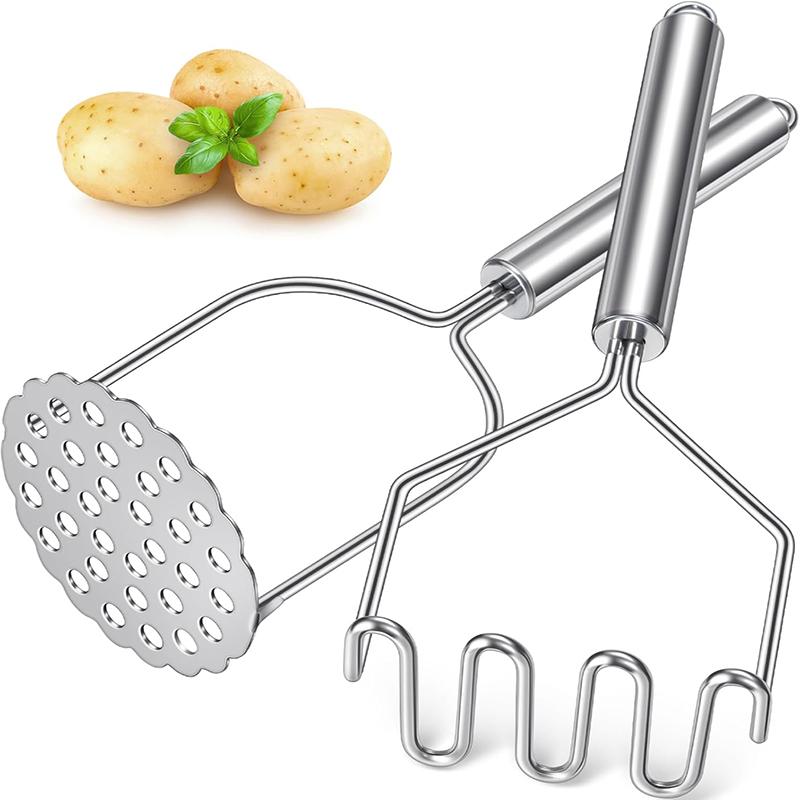 Stainless Steel Potato Masher Manual Potato Crusher Pusher Fruit Vegetable Pressure Mud Machine Potato Ricer Press Kitchen Tool