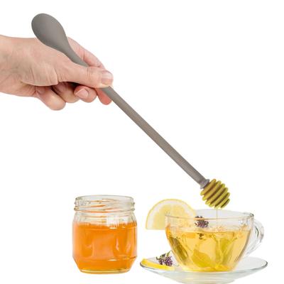 25cm Silikon Honig-Dippstock Küche Honig-Dosierlöffel Langer Griff Sirup-Dippstock Küche Sirup-Dosierwerkzeug