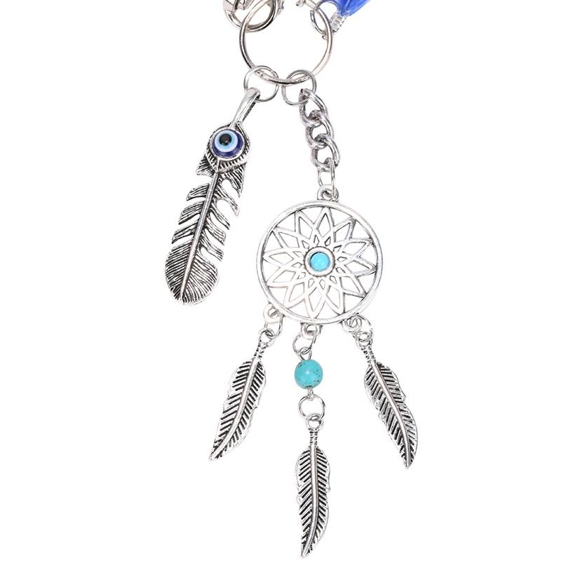 Bohemian Style Key Chains Dreamcatcher Keyring Feather Keychain Car Keychain Pendant