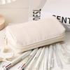 Desktop Storage Big Pencil Bag Cream White Yellow INS Pencil Pouch  School Supplies