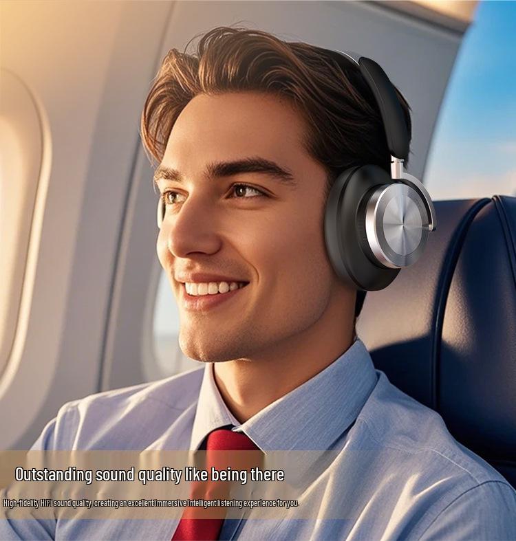 Active Noise-Canceling Over-Ear Bluetooth Headphones with Customizable ANC