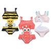 Girls' Cute Summer 2024 One-Piece Swimsuit - Stylish Swimwear for Medium and Large Children, Perfect for Photos