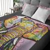 Elephant Print Flannel Blanket Sofa Bedroom Decorative Blanket Office Lunch Break Blanket