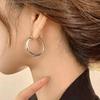 Retro Simple Double Ring Geometric Earrings Niche High-end Women's Unique Ear Buckle Light Luxury 100% Match Daily Wear Pins