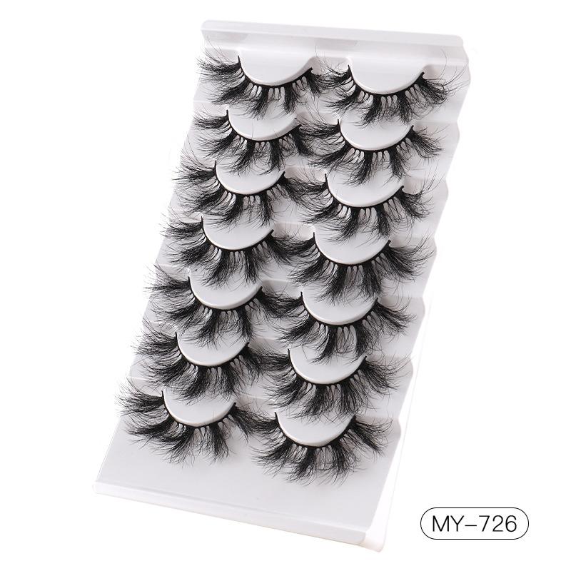 7 Pairs Of Fried Hair Imitation Mink False Eyelashes Messy Natural Thick Eyelashes