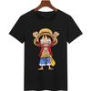 ONE PIECE Short Sleeve T-Shirt Men's Luffy Essolon Half Sleeve Clothes Men's and Women's Summer Bottom Shirt