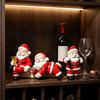 Small Garden Planters 3PCS Mini Santa Claus Resin Ornaments, Cute Desktop Figurines, Creative Ornaments Christmas Decorative Accents for Landscaping