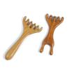 Body Meridian Massage Comb Sandalwood Deer Antlers Wide Tooth Acupuncture Help Blood Circulation Anti-static Smooth Hair