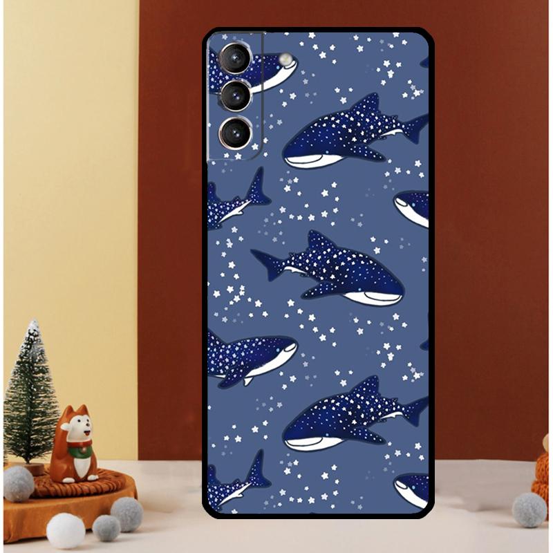 Whale Sharks Case For Samsung Galaxy S23 Ultra S24 S22 Note 20 Ultra 10 Plus S8 S9 S10 S20 S21 FE Cover