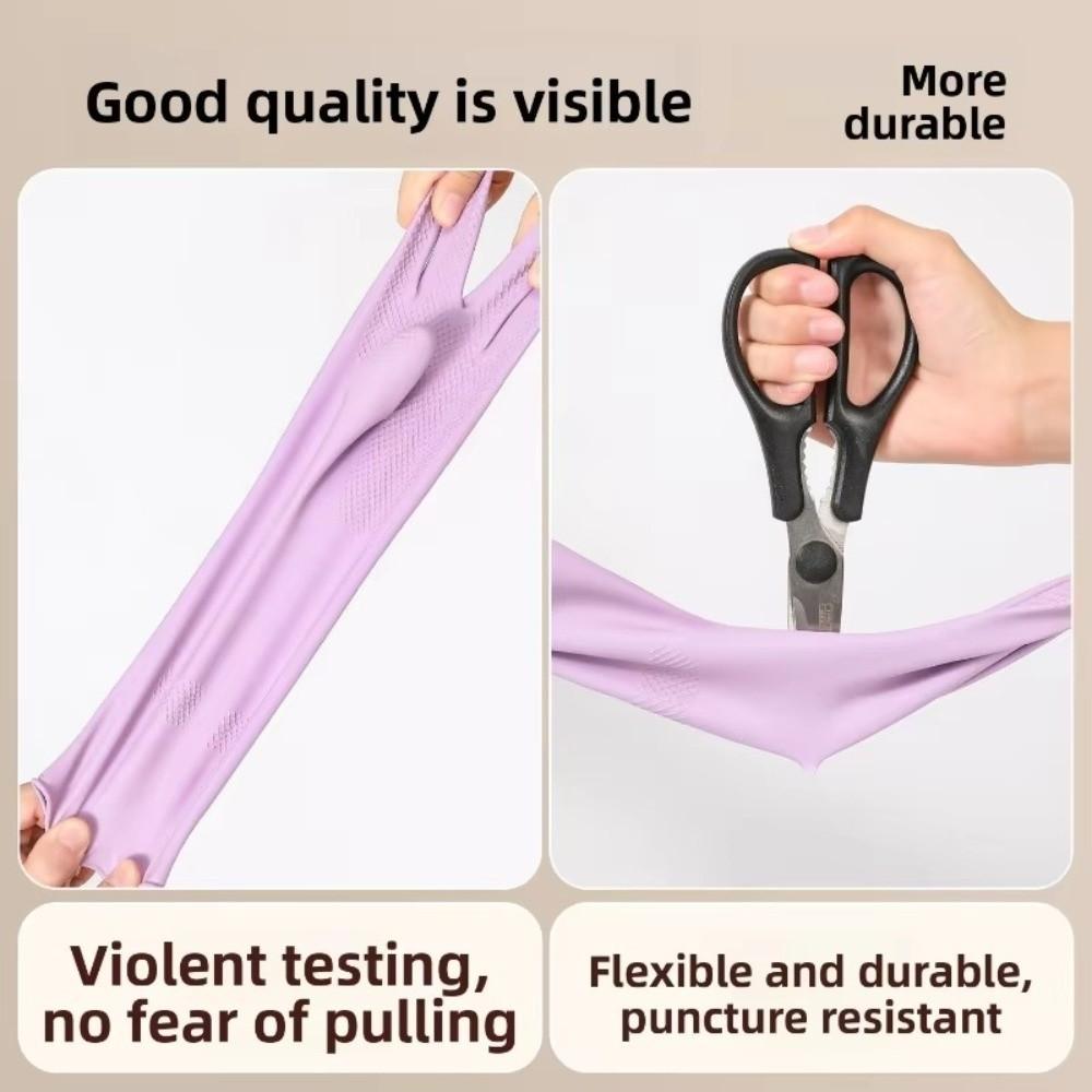 Non-slip Grip Rubber Glove with Cotton Liner Waterproof Gloves  For Kitchen Bathroom Cleaning