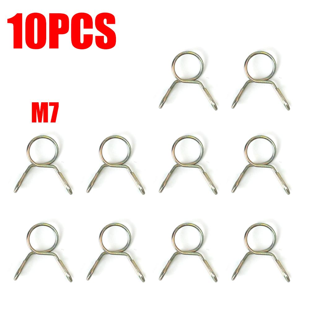 10Pcs 5/6/7/8/9/10/11/12/13/14mm Stainless Steel Spring Hoop Hose Clamp Adjustable Oil Hose Water Pipe Fixed Clip Home Hardware