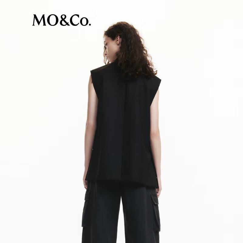 MO&Co. New Chinese Style Wide-Shoulder Frayed Vest