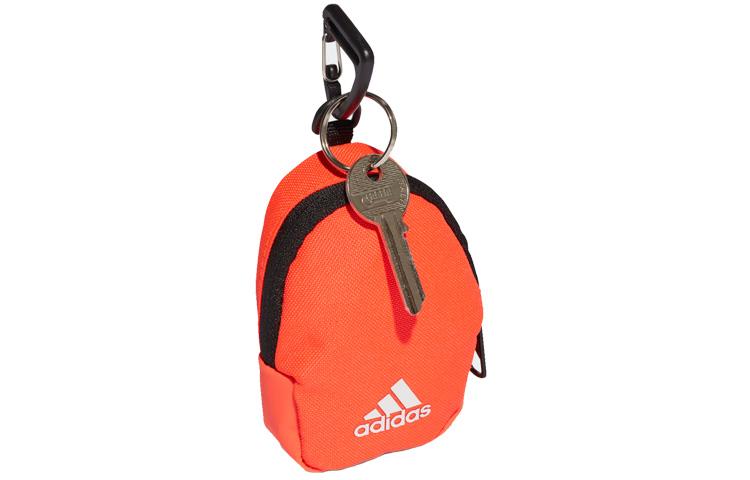 adidas Recycled Polyester Charm Bag Card Holder Key Pouch Coin Purse Regular Unisex Orange H58201