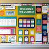 82Ft Bright Boho Bulletin Board Border Composition Smile Face Star Heart Plaid Stripe Adhesive Border Trim for Classroom Chalkboard Wall Decor