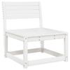 5 Piece Garden Sofa Set White Solid Pine Wood