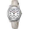 Q Q [Q   Q] Analog Radio Wave Solar Waterproof Leather Strap Watch Hj03 314 Women S Beige